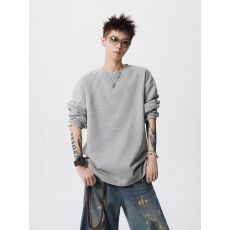 批发【官图 270G曼巴棉】重磅拼接boxy圆领<b class='q'>卫衣</b><b class='q'>男</b>潮牌情侣套头T恤