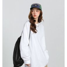 批发【官图】260G重磅长袖<b class='q'>卫衣</b>春秋季<b class='q'>男</b>女潮牌纯棉纯色圆领打底衫