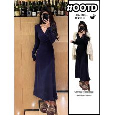 批发法式高级感长袖<b class='q'>连衣裙</b>子女早秋季2026新款气质绝美超好看收腰长裙