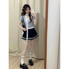 批发爱心款+安全裤+拉链 新款百褶裙JK制服裙子<b class='q'>半身裙</b>春夏<b class='q'>短裙</b>子秋冬