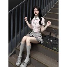 批发好质量+安全裤+拉链 学院风百褶裙JK制服裙子<b class='q'>半身裙</b>春夏<b class='q'>短裙</b>秋冬