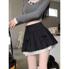 批发TR质量+安全裤+蕾丝 小众百褶裙JK制服裙子<b class='q'>半身裙</b>春夏季<b class='q'>短裙</b>秋冬