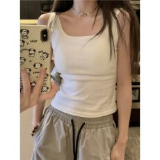 批发特价 整烫+优质胸垫 带胸垫背心中长款u型美背打底内搭外穿