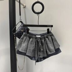 批发2026早春新款短裙美高学院风辣妹减龄格纹a字半裙