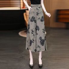 批发大码女装新中式高档<b class='q'>裙裤</b>七分裤女夏休闲裤裙女夏季宽松显瘦裤子女