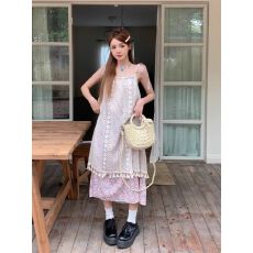 批发度假海边<b class='q'>连衣裙</b><b class='q'>女</b>慵懒风波西米亚长裙<b class='q'>吊带</b>裙