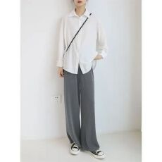 批发酷丝绵+无口袋款 JK制服衬衣春夏秋<b class='q'>冬</b>季白色长袖学生衬衫上衣女