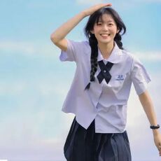 批发绣花配领带 jk制<b class='q'>服</b>女学院风衬衫泰国泰式校<b class='q'>服</b>娜诺高中生毕业<b class='q'>班</b><b class='q'>服</b>
