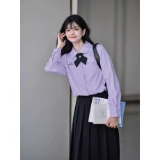 批发绣花配领带 jk制<b class='q'>服</b>女学院风衬衫泰国泰式校<b class='q'>服</b>娜诺高中生毕业<b class='q'>班</b><b class='q'>服</b>
