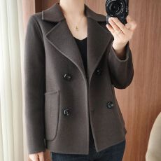 批发高端羊毛大衣女2026春秋冬气质新款百搭宽松小个子毛呢外套