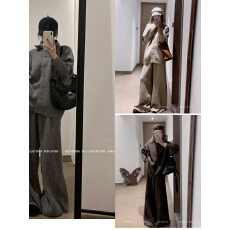 批发现货~秋冬新款韩版宽松<b class='q'>休闲</b>针织孕妇套装