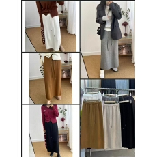 批发大货~秋<b class='q'>冬</b>新款显瘦休闲高腰抽绳针织孕妇半身裙