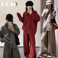 批发大货~爆款<b class='q'>百搭</b>休闲孕妇毛衣+孕妇裤套装