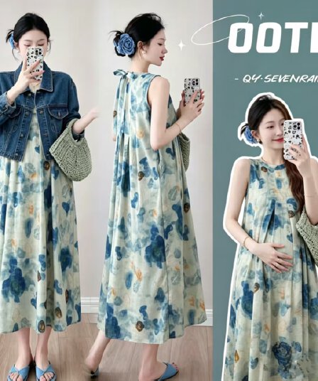 실사 대 물품 폭발 새로운 소금 부서 패션 연령 감소 높은 품질 데님 재킷 잉크 페인팅 점프 슈트 치마 세트