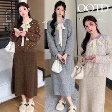批发实拍大货~秋<b class='q'>冬</b>新款法式气质时尚显瘦韩版宽松孕妇套装