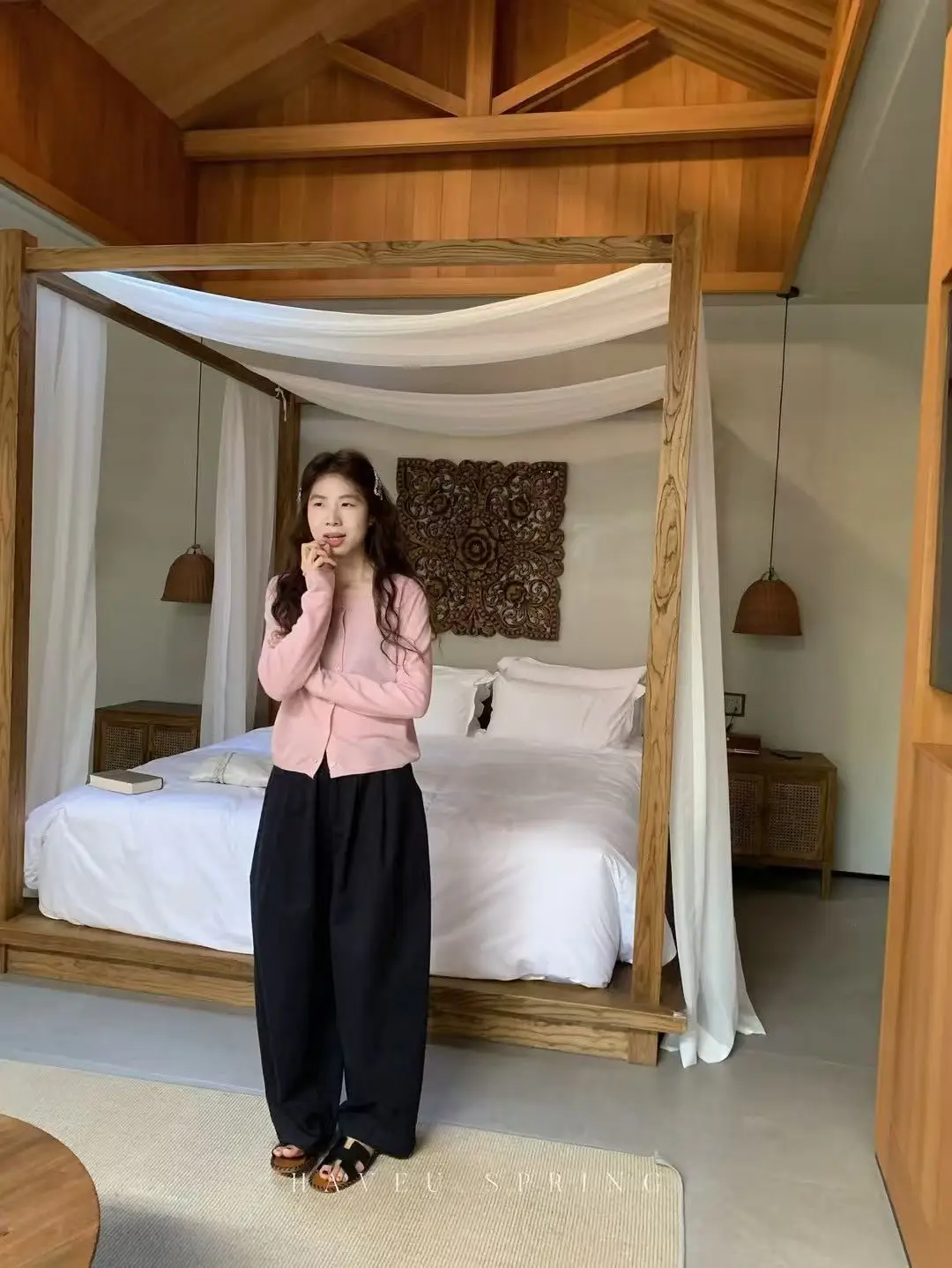 라운드넥 니트 가디건 상세 이미지 11