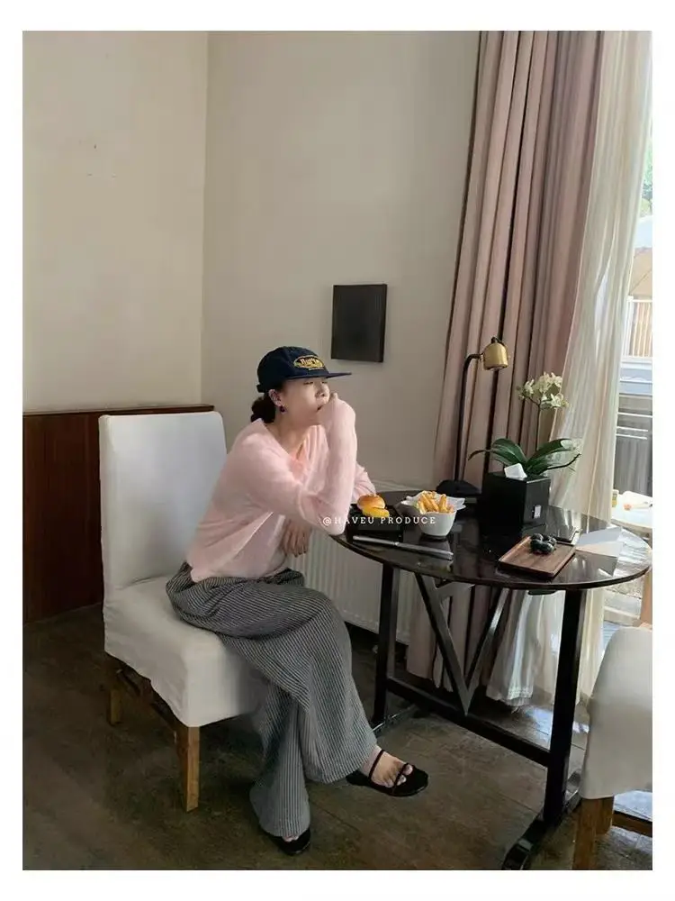 모헤어 라운드넥 크롭 가디건 상세 이미지 6
