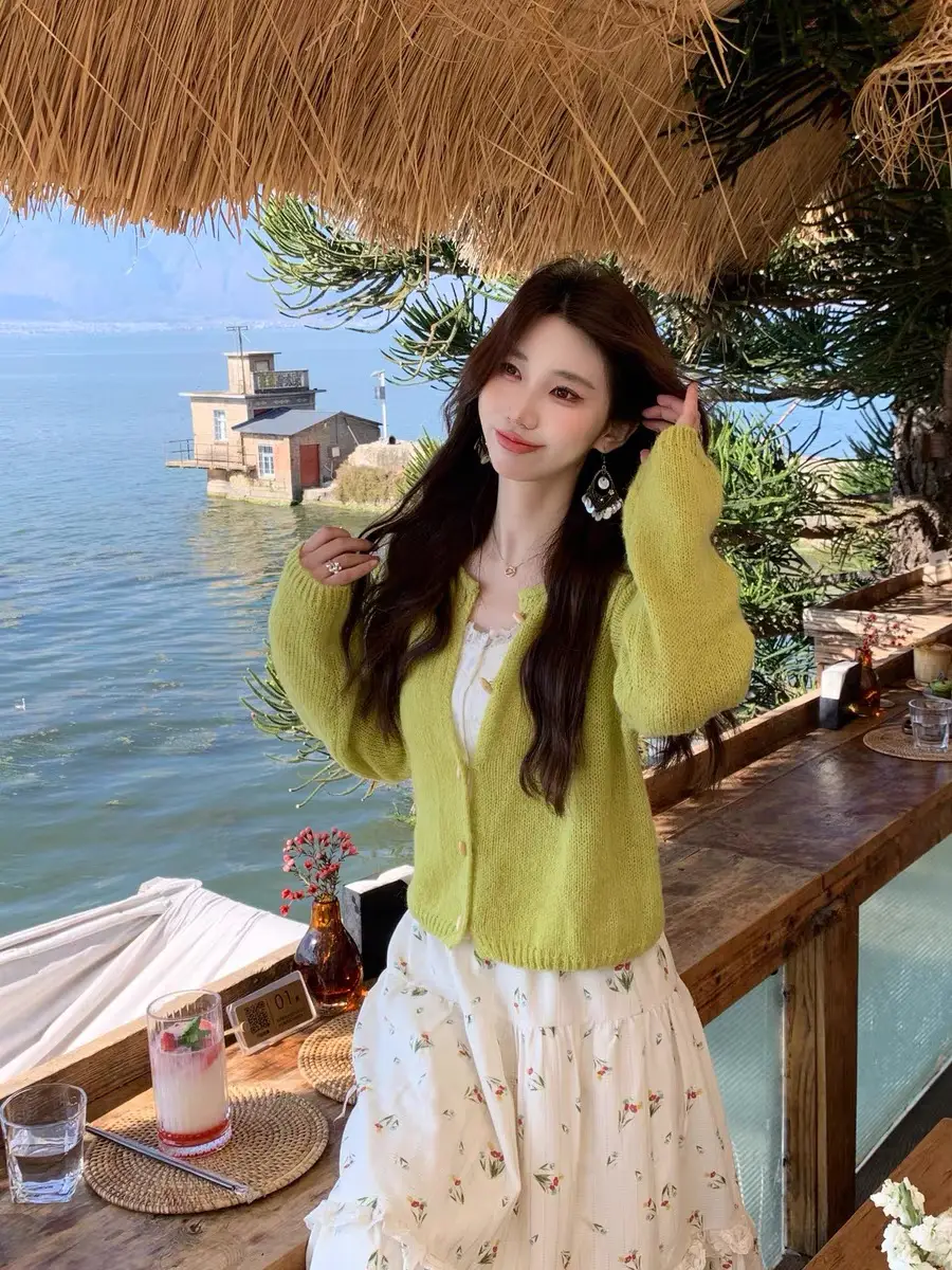 루즈핏 니트 가디건 상세 이미지 4