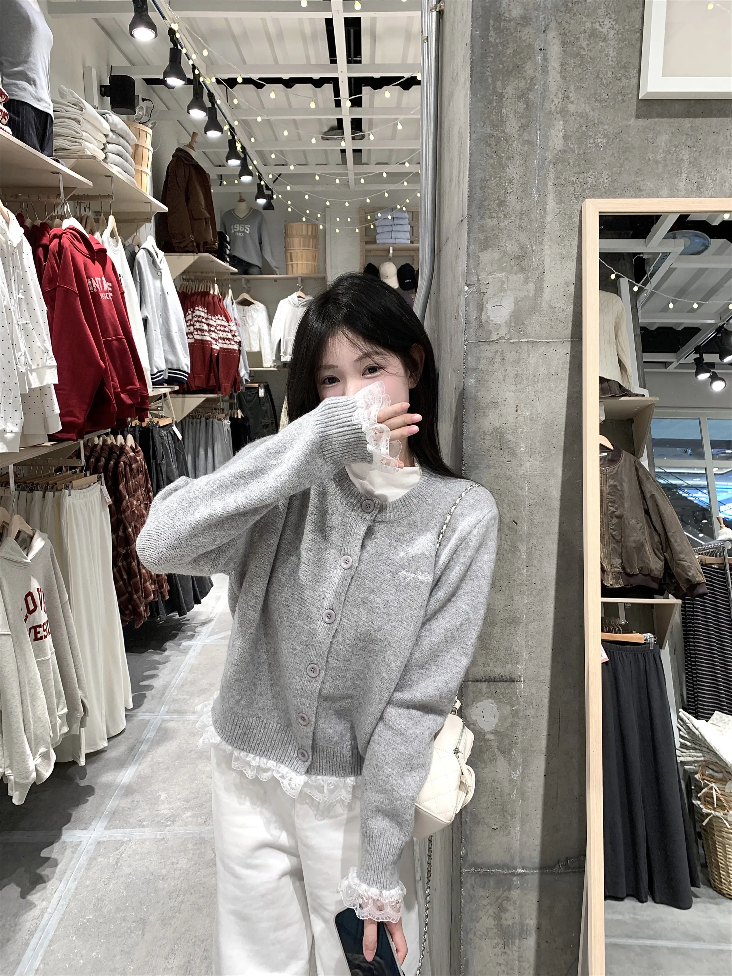 러블리 레이스 니트 가디건 상세 이미지 3