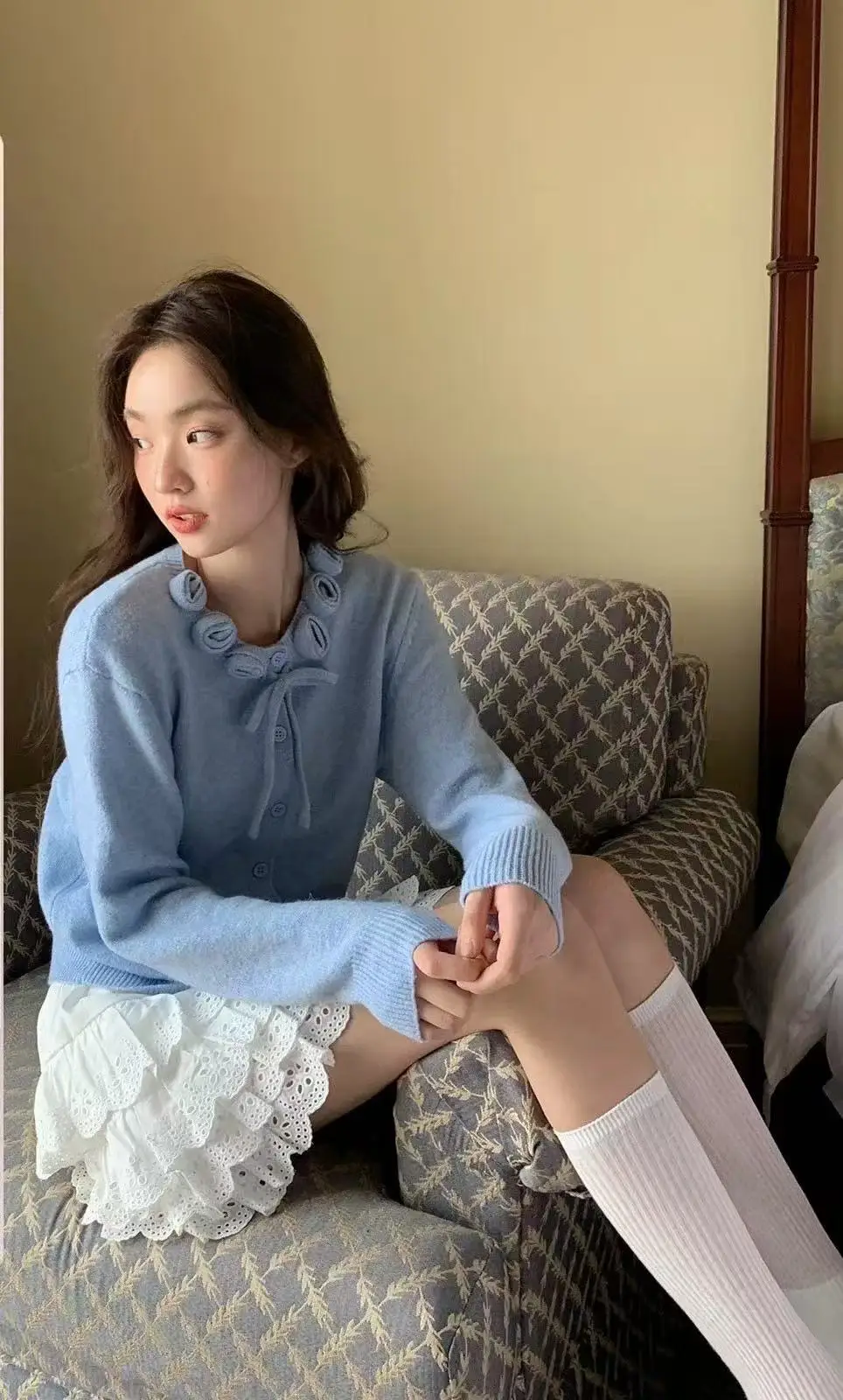 입체 플라워 니트