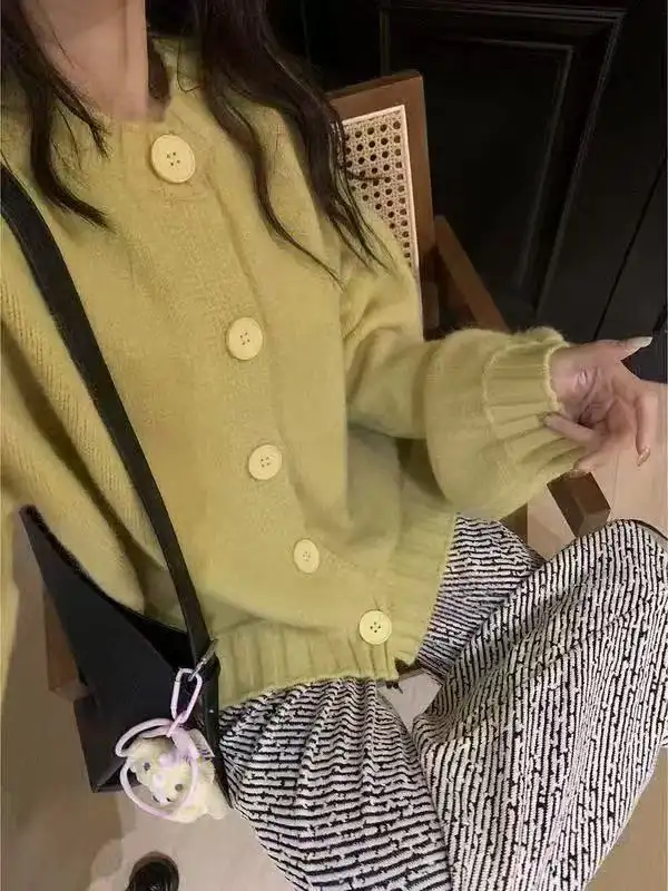 일본인기 루즈핏 두꺼운 니트 가디건 상세 이미지 3