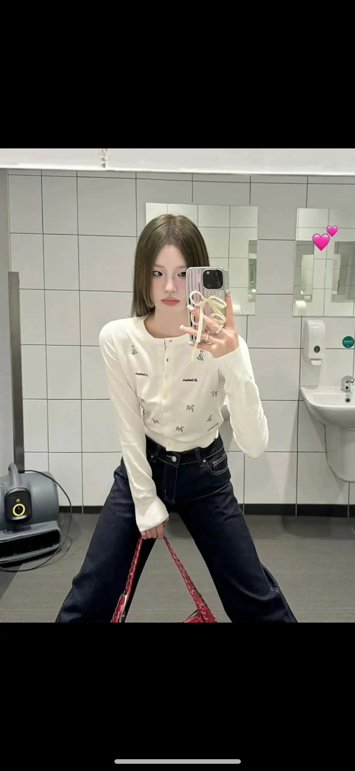 자수 니트 카디건 상세 이미지 2