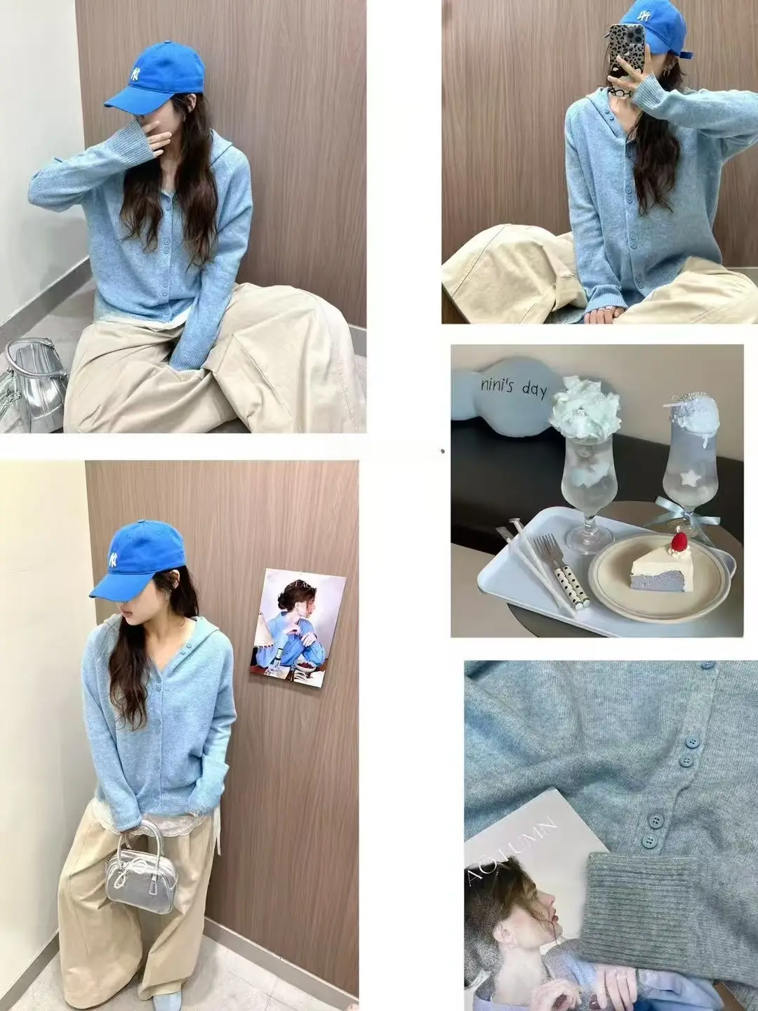 후드 니트 가디건 상세 이미지 5