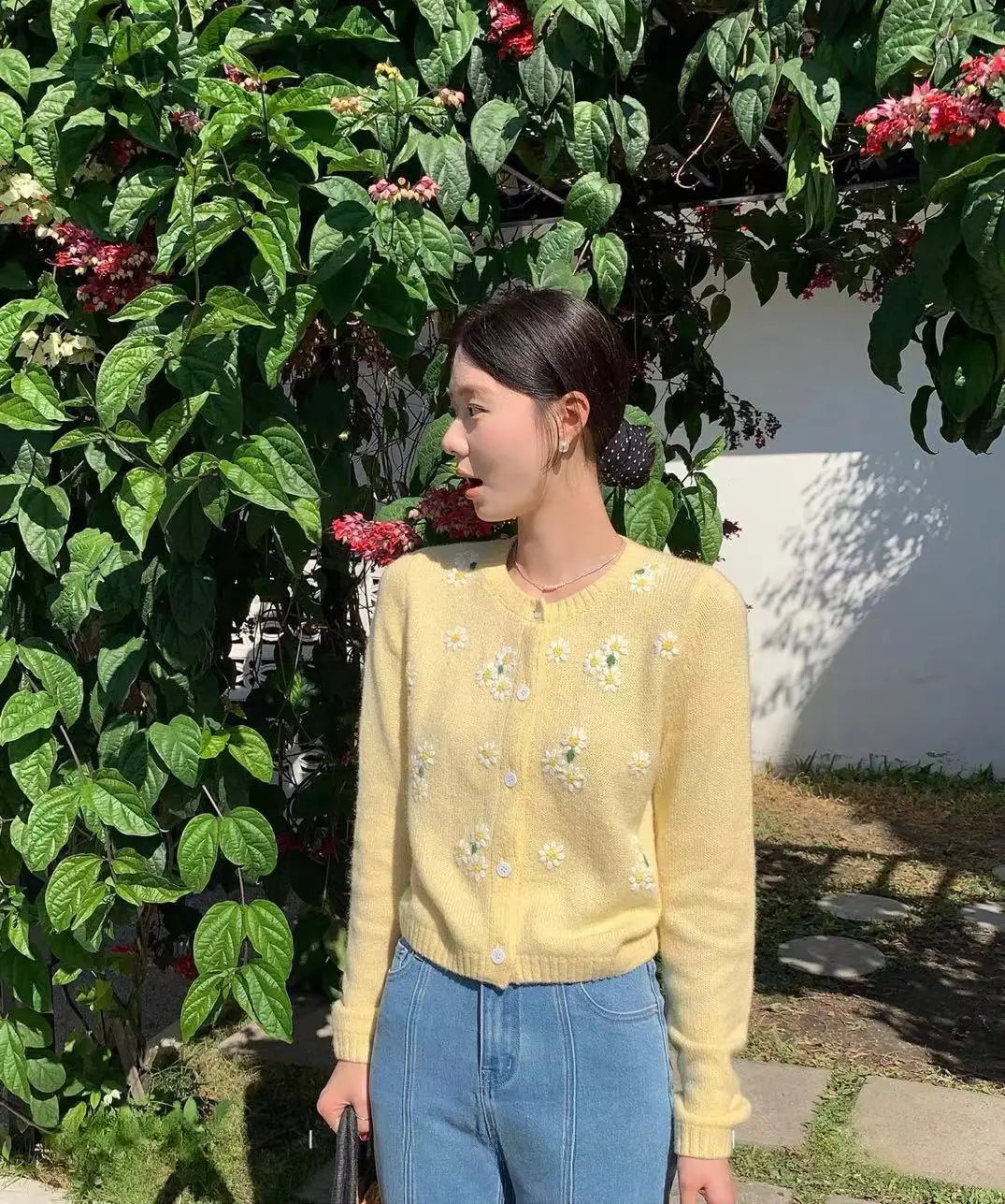 데이지 자수 니트 상세 이미지 5