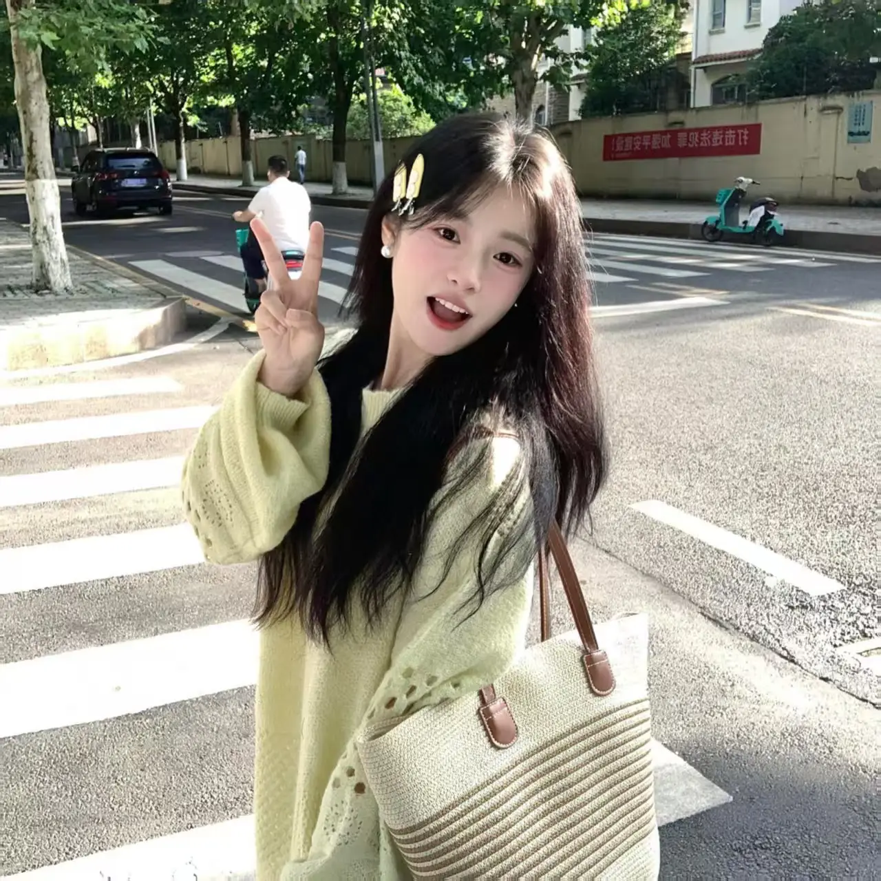 레이어드 니트 오프숄더 스웨터 상세 이미지 4