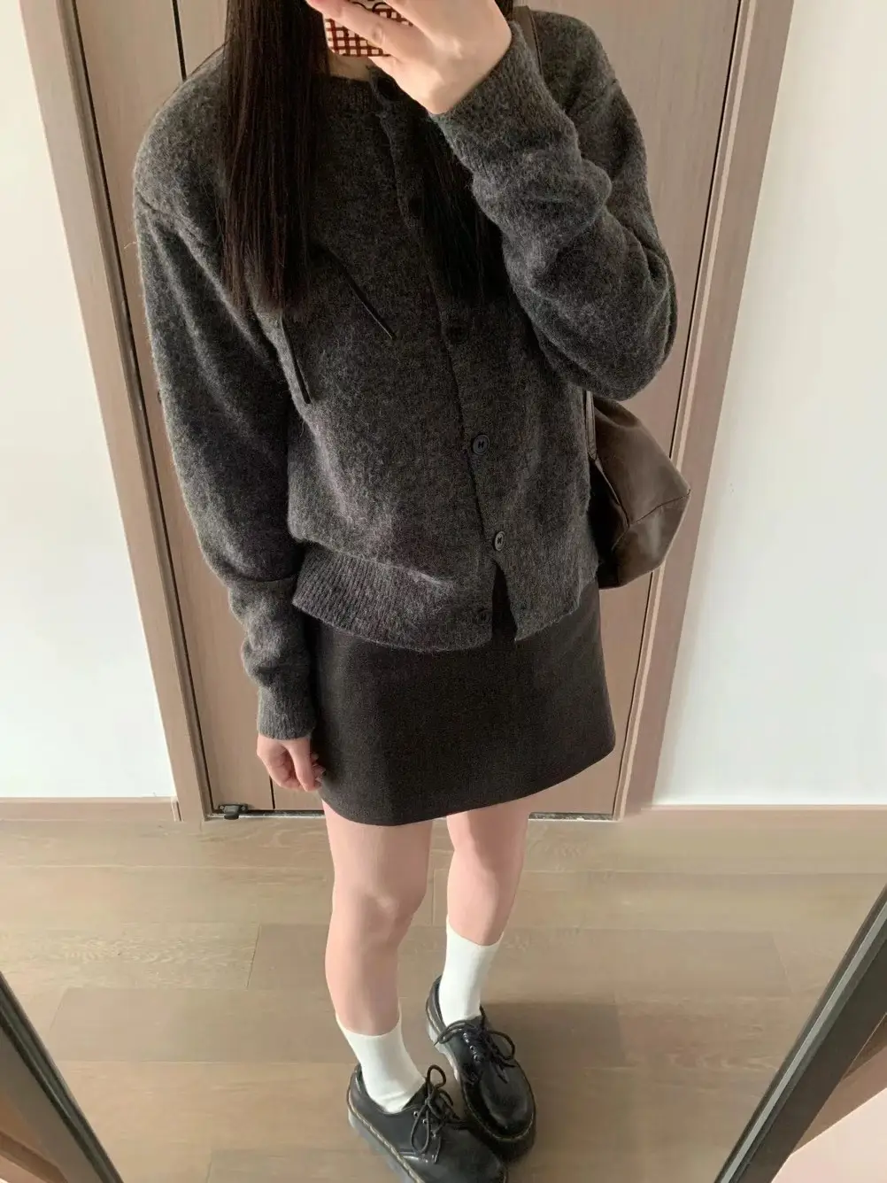 한국인기 리본 디테일 루즈핏 가디건 상세 이미지 2