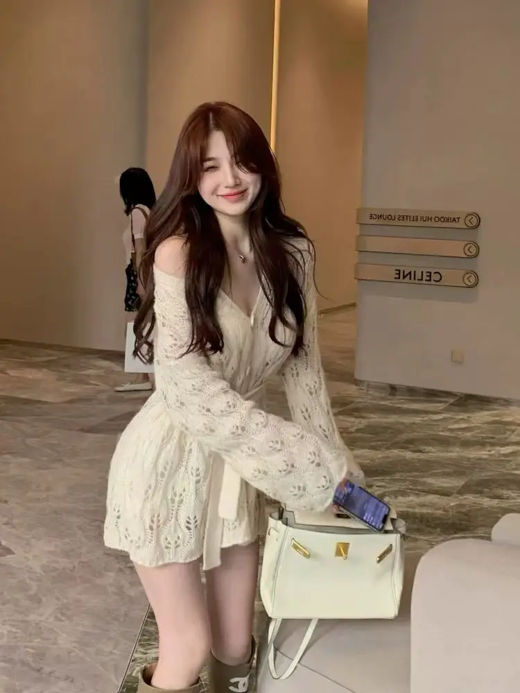 모헤어 오픈워크 니트 가디건 상세 이미지 4