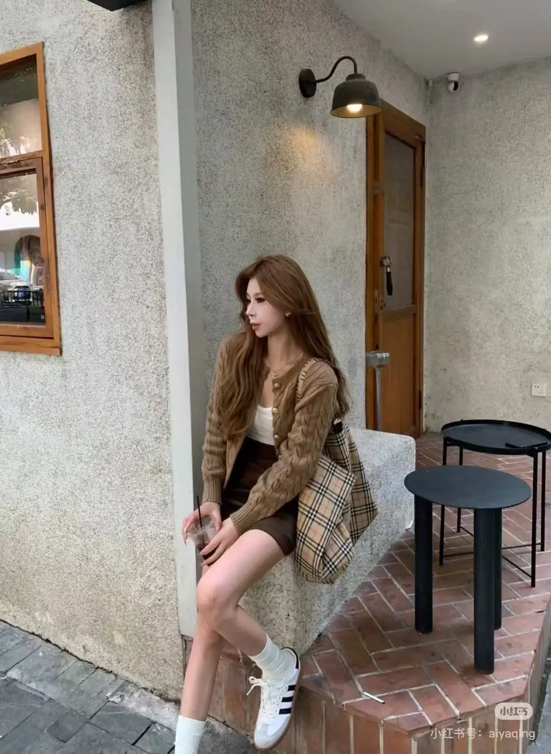 빈티지 루즈 긴소매 니트 아우터 상세 이미지 1
