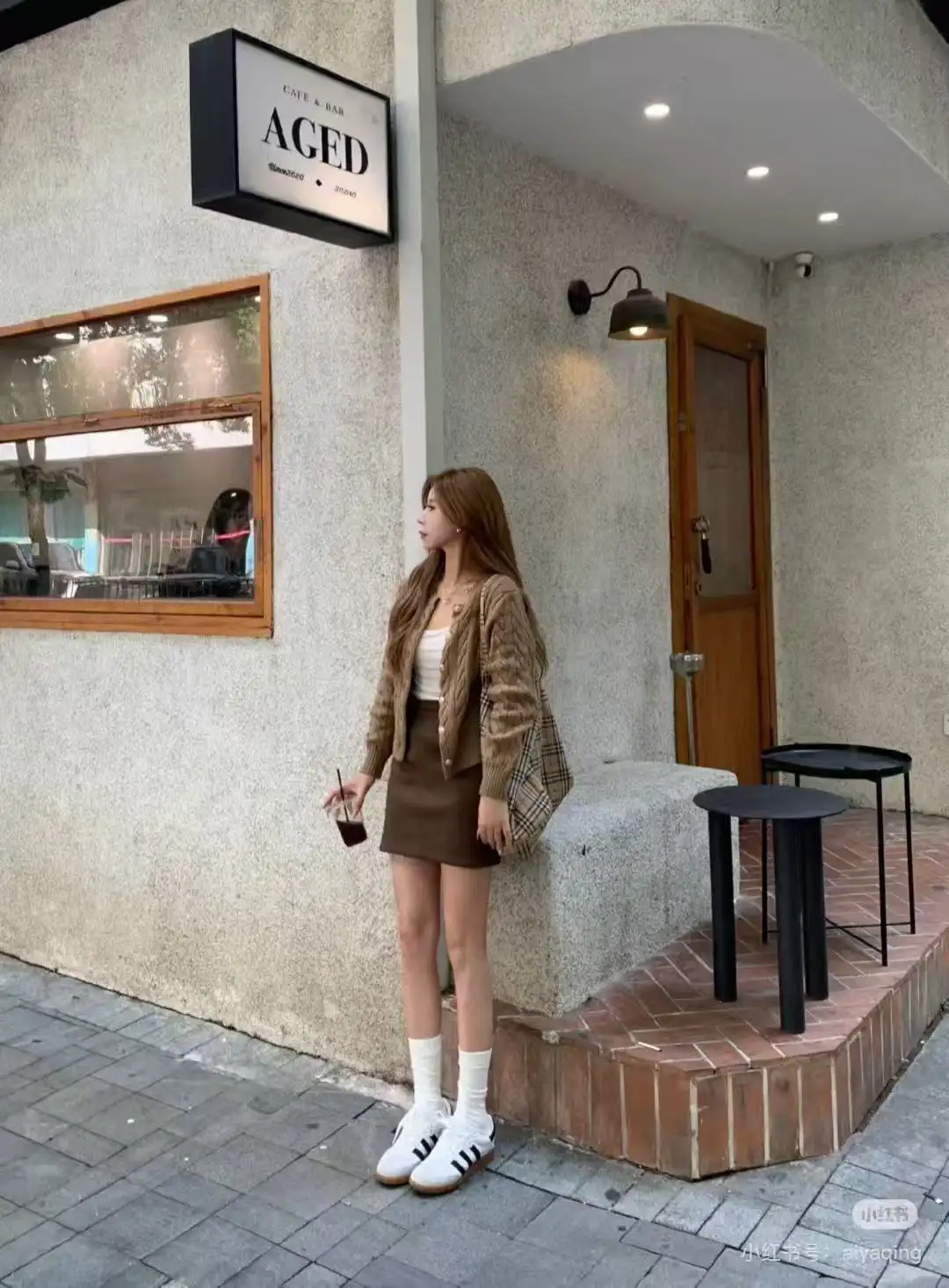 빈티지 루즈 긴소매 니트 아우터 상세 이미지 3