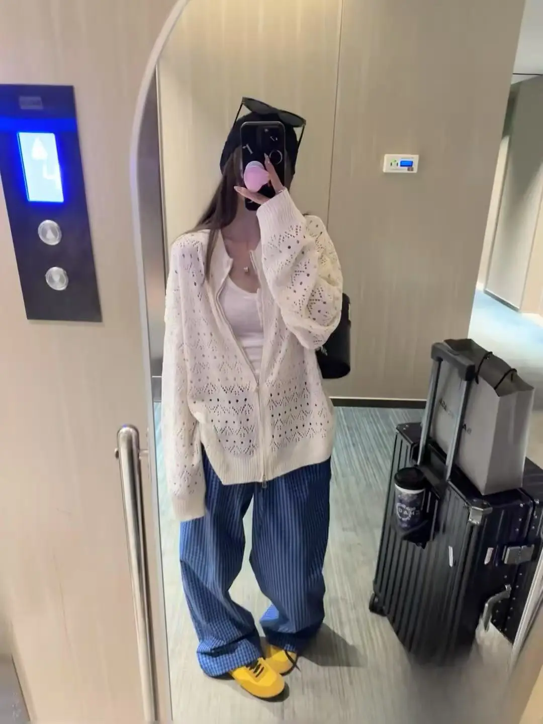 지퍼 디테일 니트 가디건 상세 이미지 2