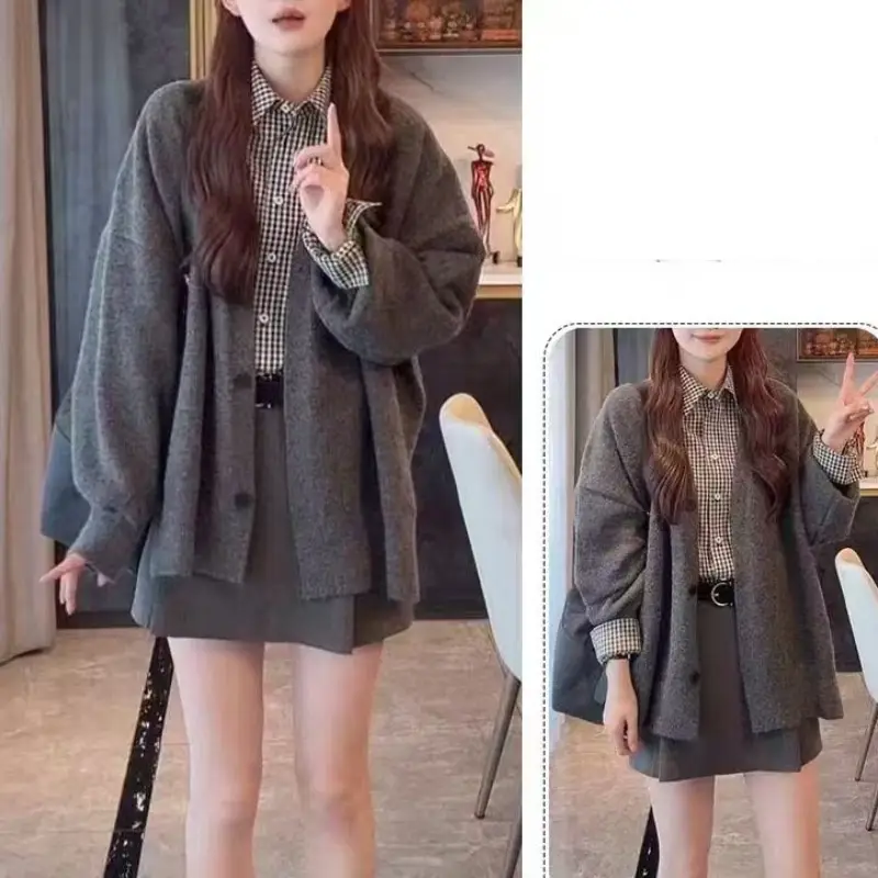 루즈핏 니트 카디건 상세 이미지 3