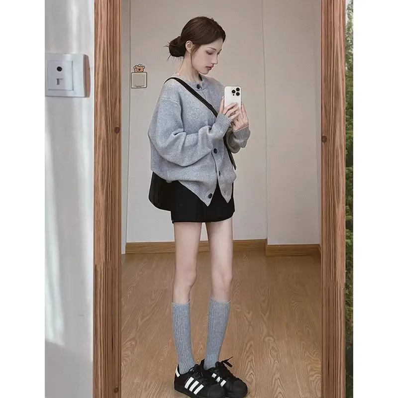 한국인기 루즈핏 긴소매 가디건 상세 이미지 3