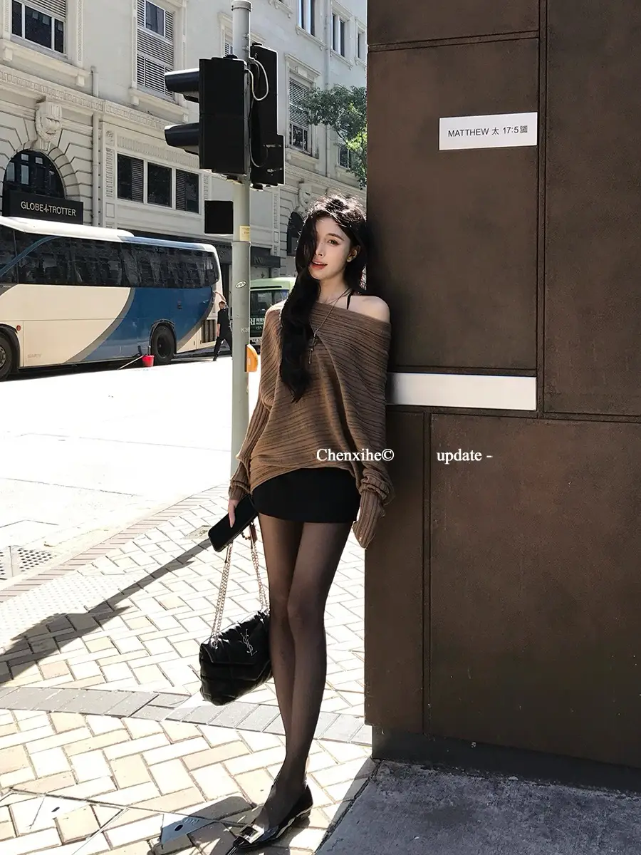 드롭 숄더 니트 긴소매 상세 이미지 2