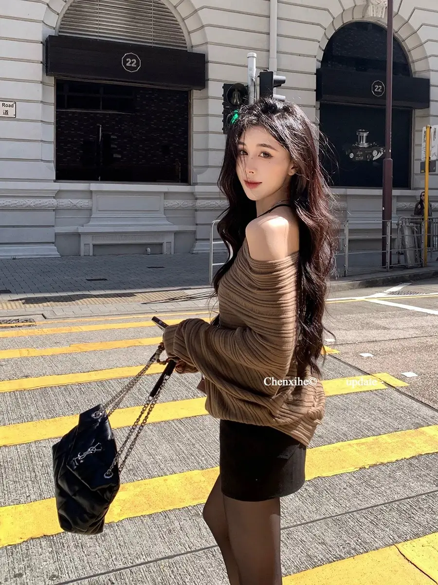 드롭 숄더 니트 긴소매 상세 이미지 6