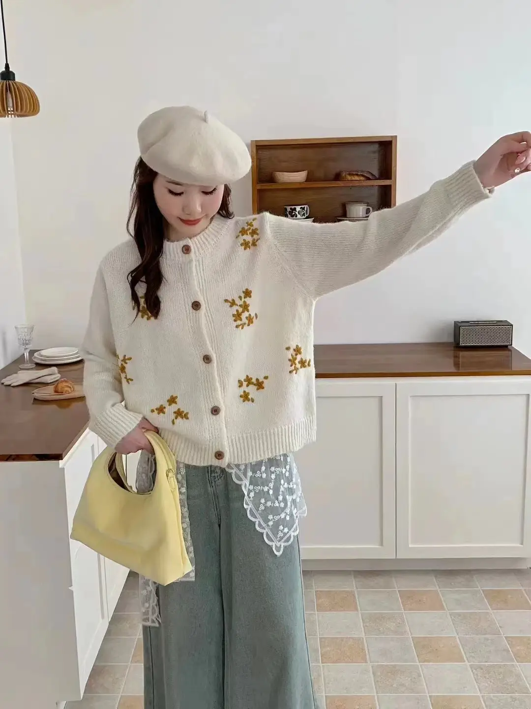 올드머니 스타일 니트 스웨터 상세 이미지 5