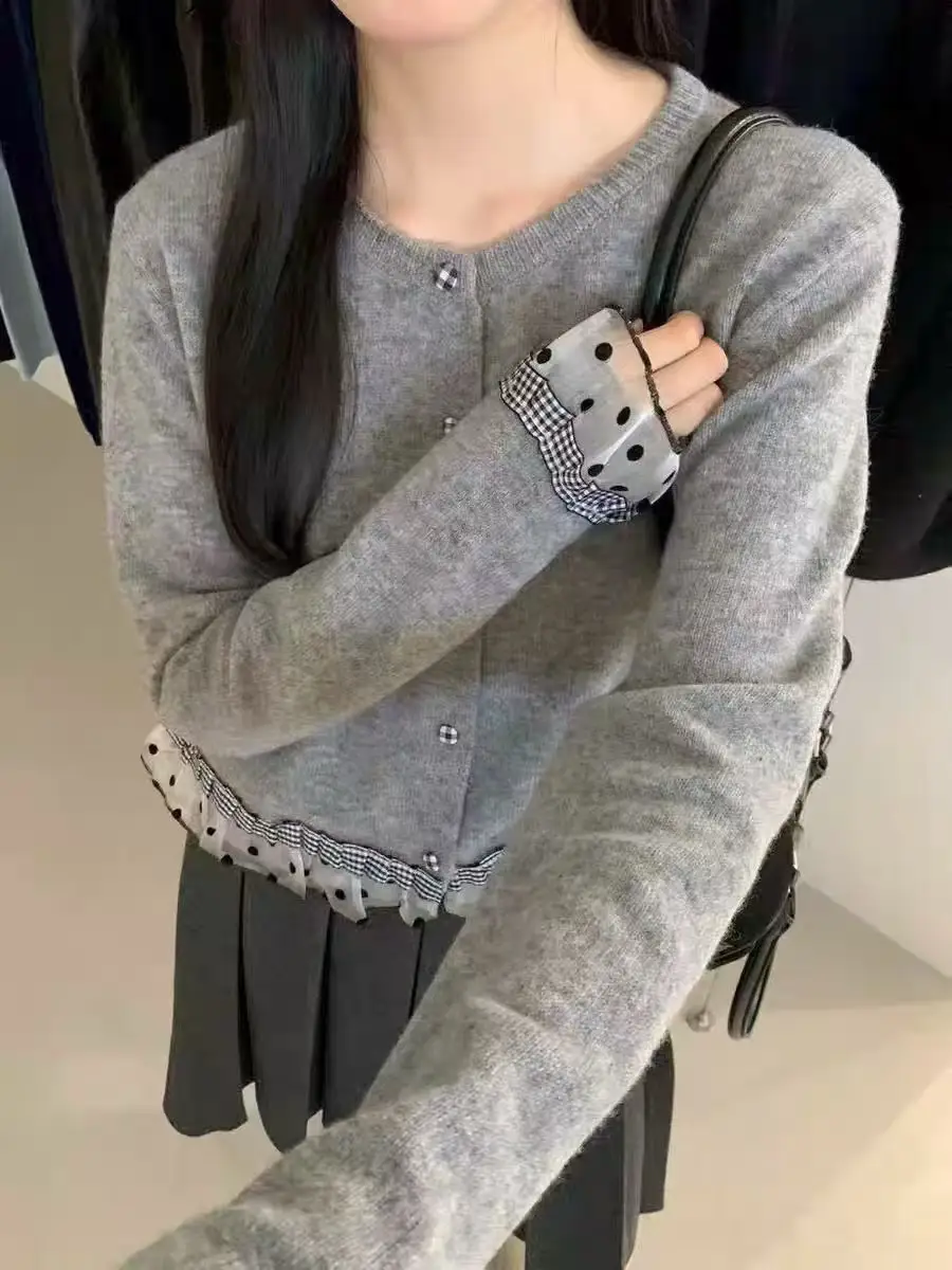 한국인기 러블리 레이스 가디건 니트 상세 이미지 2