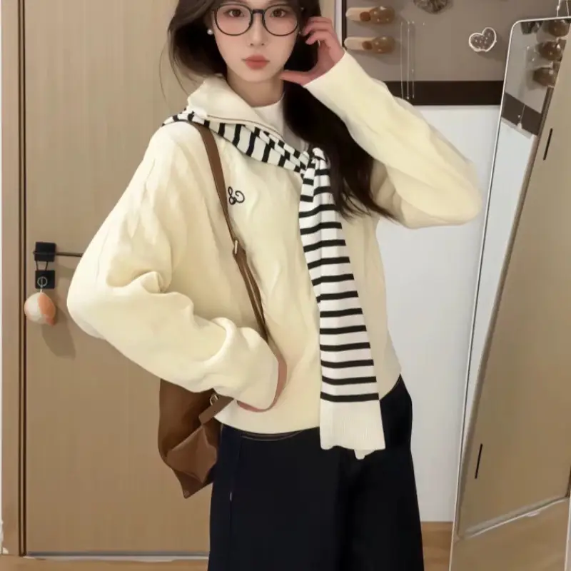 숄 니트 가디건 상세 이미지 1