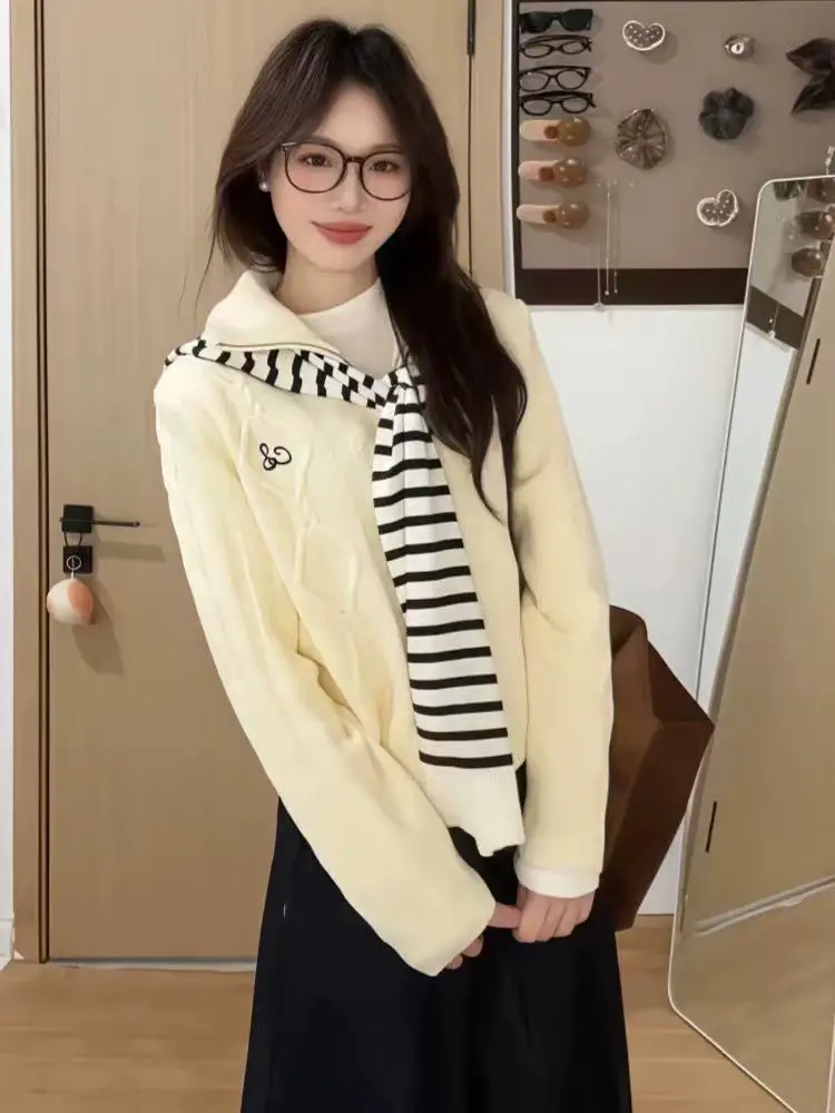 숄 니트 가디건 상세 이미지 3