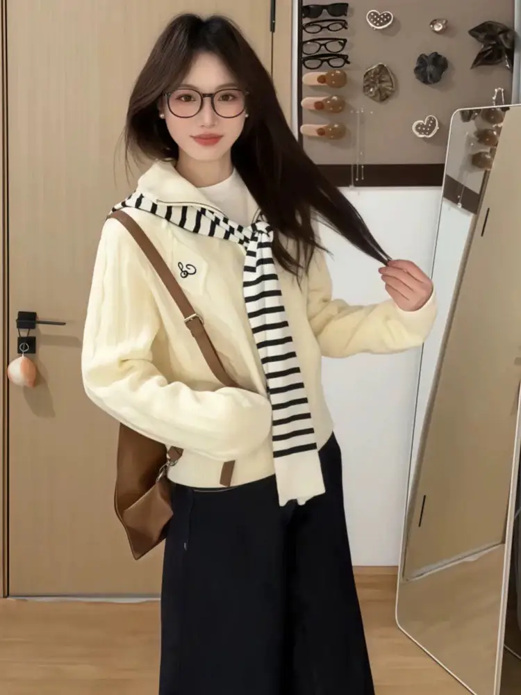 숄 니트 가디건