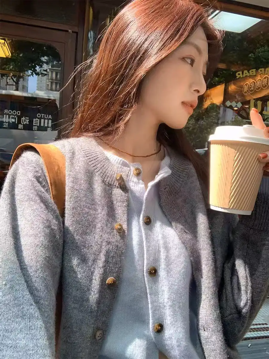 한국인기 레이어드 니트 가디건 상세 이미지 3