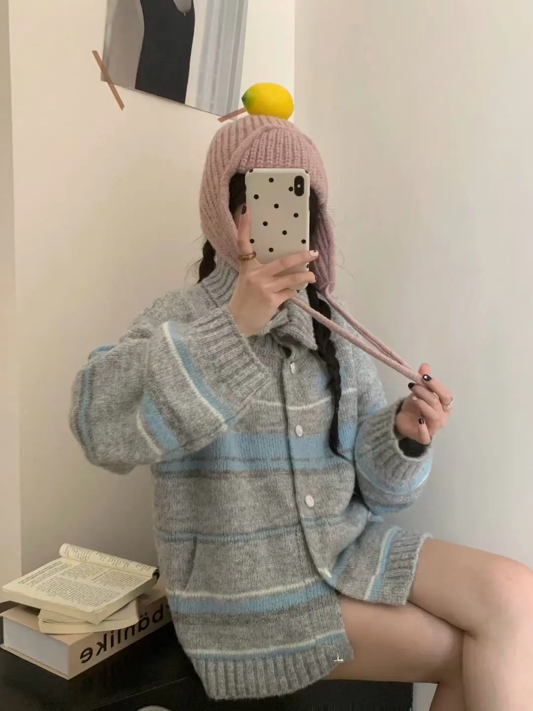알파카 니트 아우터 상세 이미지 2