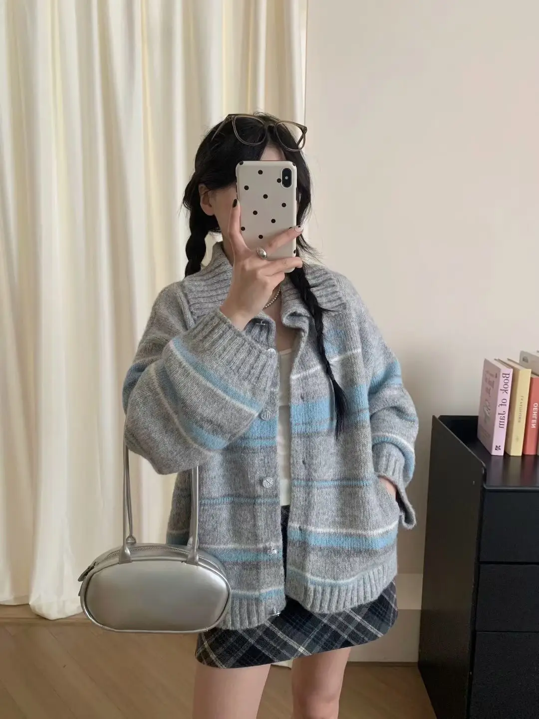 알파카 니트 아우터 상세 이미지 3