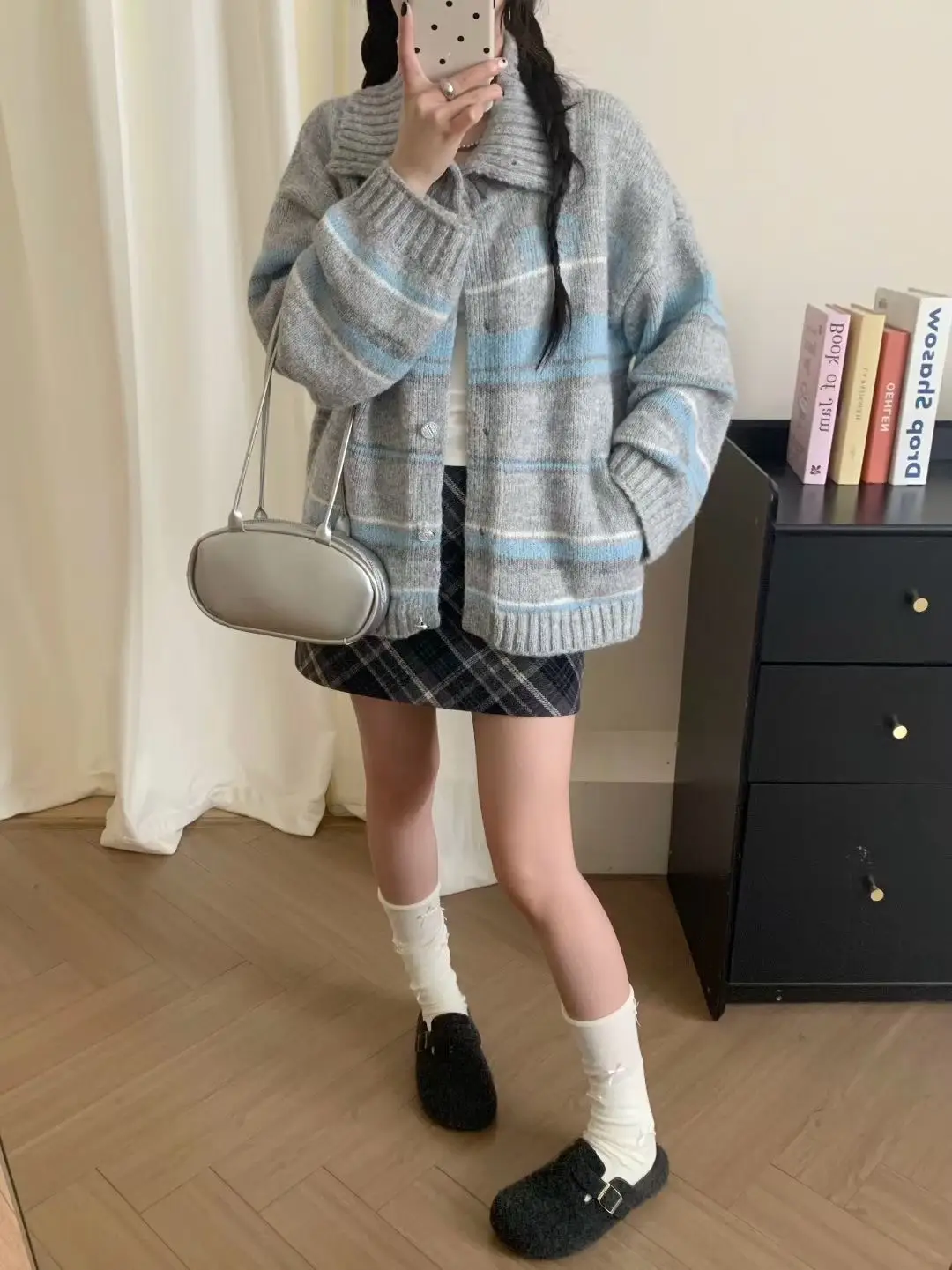 알파카 니트 아우터 상세 이미지 4