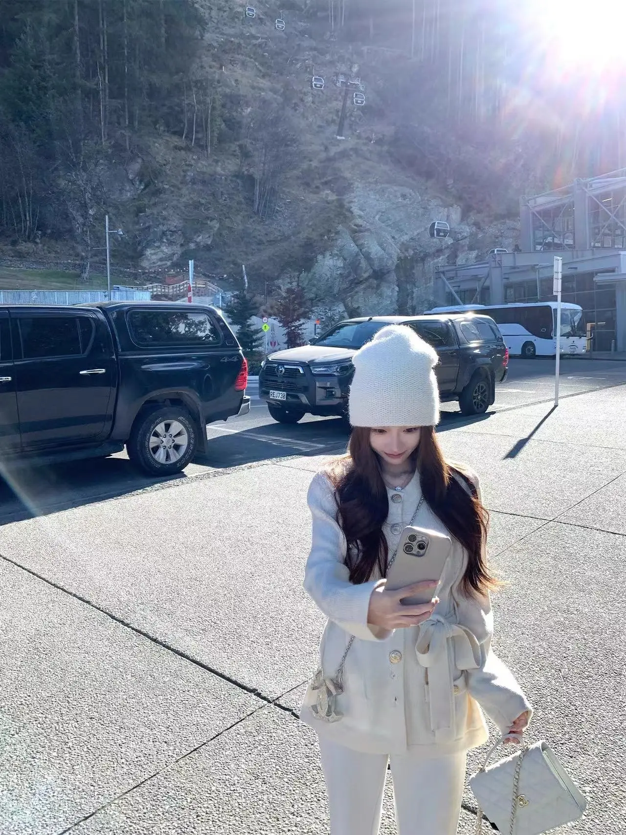 한국인기 라운드넥 정어깨 니트 가디건 상세 이미지 3