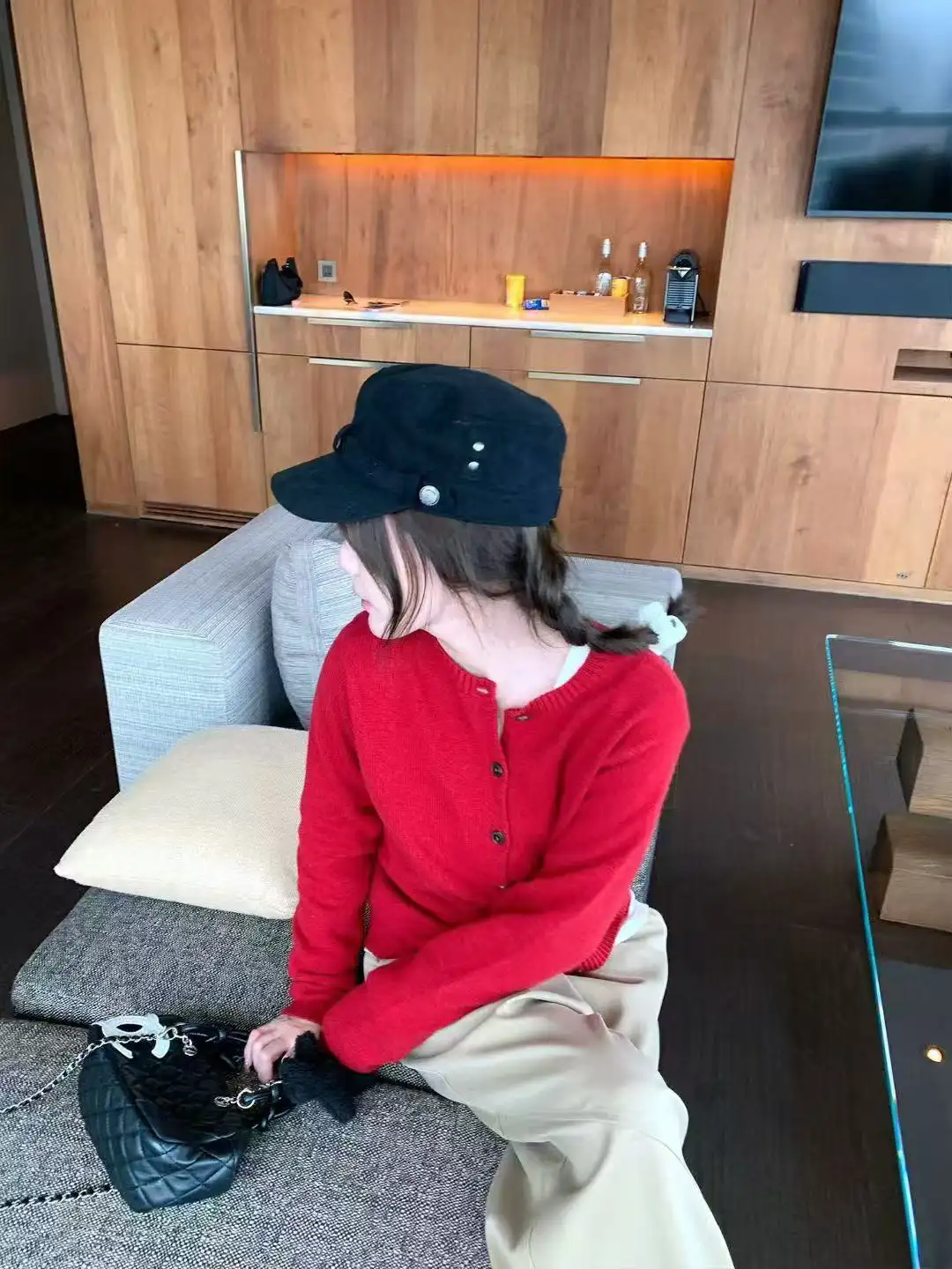 레트로 루즈핏 니트 가디건 상세 이미지 4