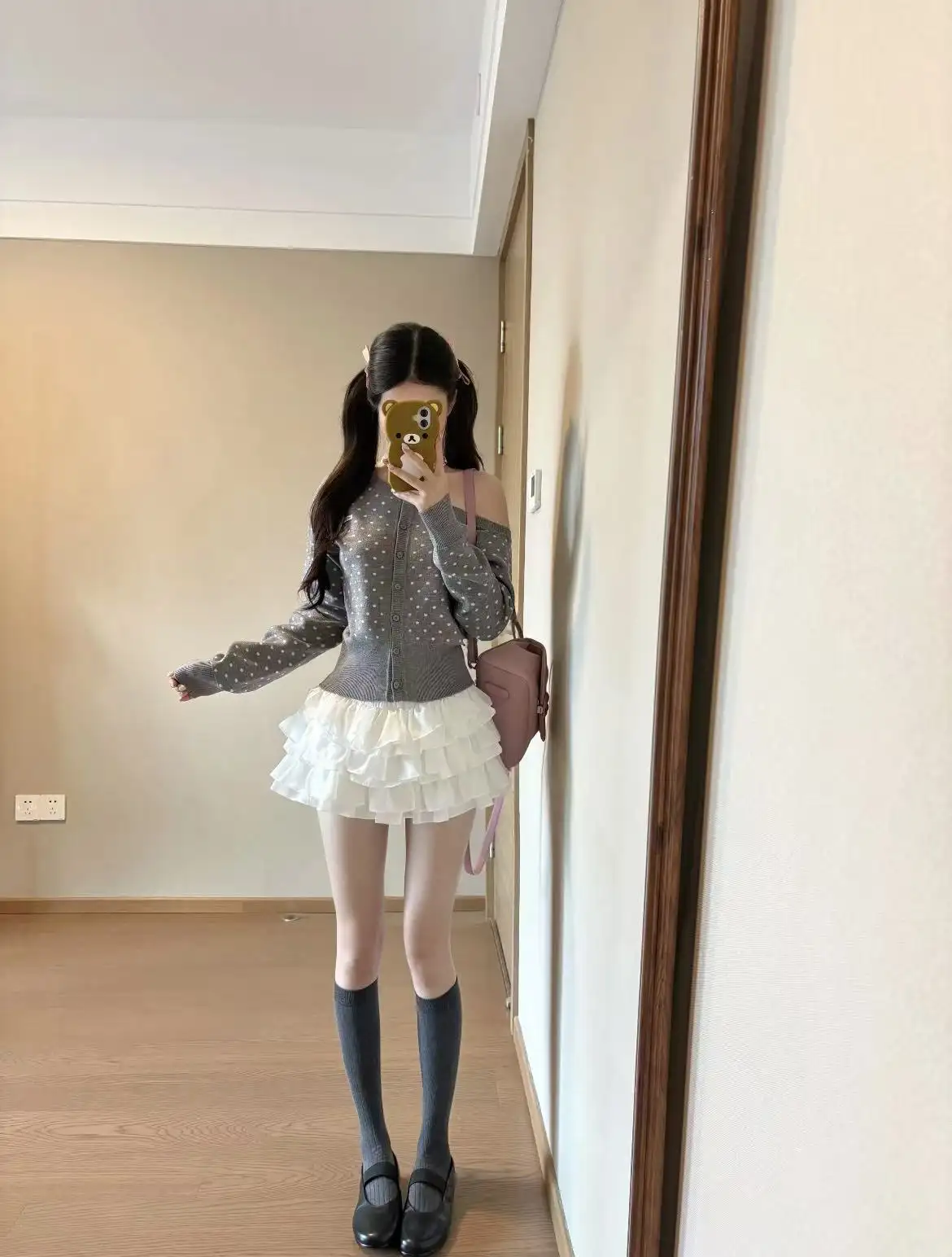 한국인기 스트라이프 라운드넥 루즈핏 가디건 상세 이미지 5